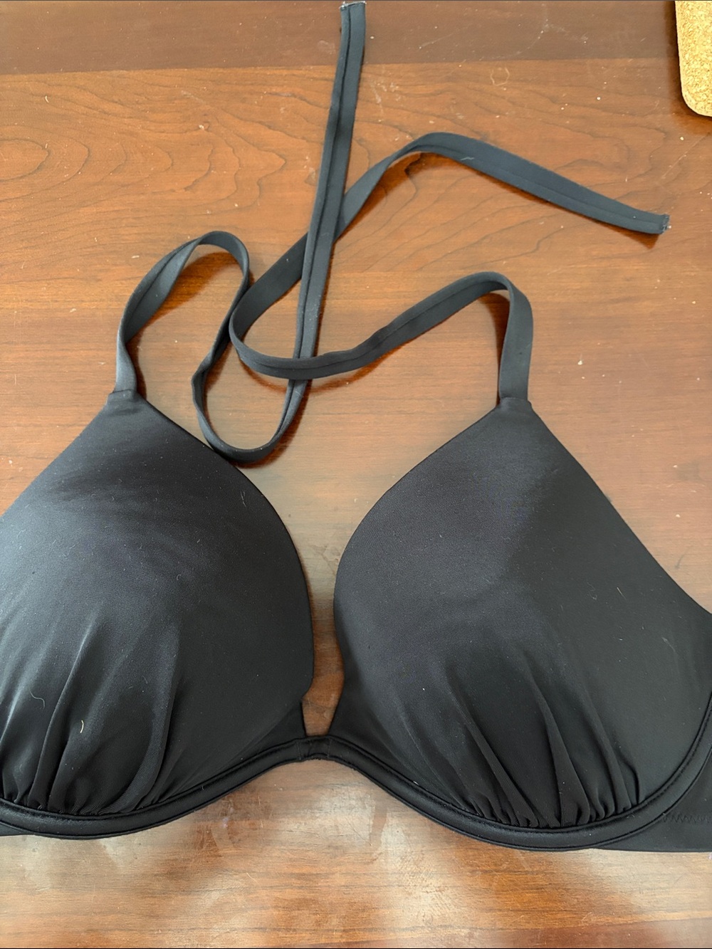 Black Convertible Halter Bikini Top with Light Padding - Shade & Shore